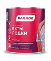 Лак алкидно-уретановый яхтный PARADE L20 Яхты&Лодки 0,75л матовый
