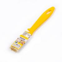 Кисть АКОР "Эмаль" 25*10 пластиковая желтая ручка, натуральная щетина