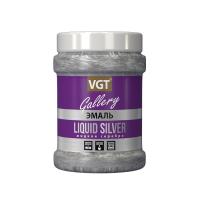 Эмаль VGT акриловая ВД-АК-1179 "МЕТАЛЛИК" жидкое серебро 0,23кг (неморозостойкая)