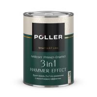 Грунт-эмаль 3 в 1 с молотковым эффектом Poller A.R.T. коричневая 0,8 л