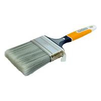 Кисть флейцевая 80 мм, толщина 9, RBT-микс серо-белая щетина, 3 компонентная ручка Колор Эксперт