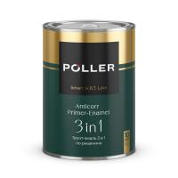 Грунт-эмаль по ржавчине 3 в 1 Poller A.R.T. сигнальный серый RAL 7004 0,8 л