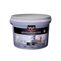Краска VGT PREMIUM для потолков и стен IQ 103 сияющая белизна 9л (15кг)