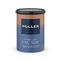 Краска Poller A.R.T. латексная глубокоматовая для фасадов и цоколей База С белая 0,9 л