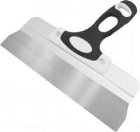 Шпатель 200 мм, для финишных работ, нержавеющая сталь, двухкомпонентная ручка "Black White