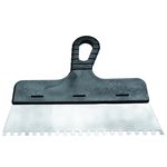 Шпатель фасадный 250 мм нержавеющая сталь, зубчатый, пластмассовая ручка 6*6мм "TOOLBERG"