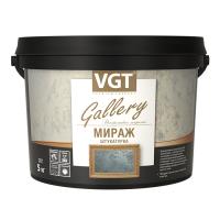 Штукатурка декоративная "Мираж" серебристо-белая 5кг VGT (неморозостойкая)