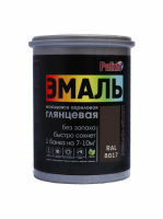 Эмаль акриловая глянцевая "Palizh" шоколадно-коричневая RAL 8017 1 кг
