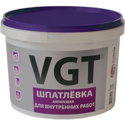 Шпатлевка акриловая для внутренних работ 18кг (VGT)