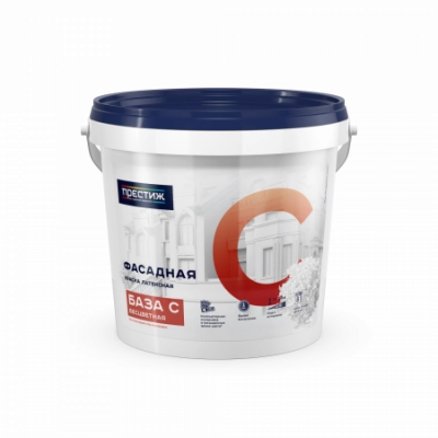 Краска Престиж ВД латексная фасадная База С 2,7 л