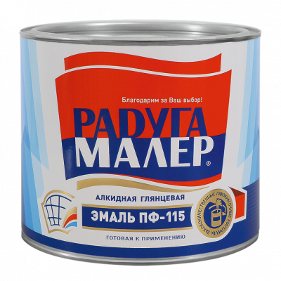 Эмаль РАДУГАМАЛЕР ПФ-115 белая 1,9кг