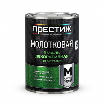 Эмаль ПРЕСТИЖ с молотковым эффектом серебристо-красная 0,8л