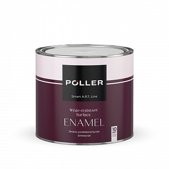 Эмаль Poller A.R.T. универсальная алкидная шоколадно-коричневая RAL 9005 2 л