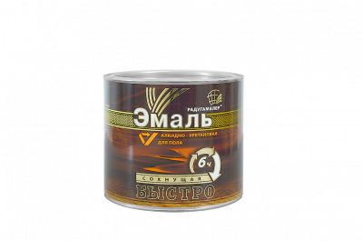 Эмаль РАДУГАМАЛЕР алкидно-уретановая для пола быстросохнущая светый орех 1,9кг
