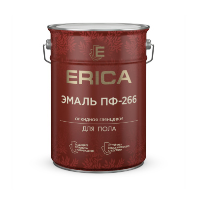 Эмаль Erica ПФ-266 красно-коричневая 5,5кг