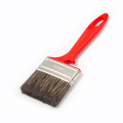 Кисть АКОР "Водные краски" 70*12 пластиковая красная ручка, смесовая щетина