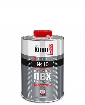 Очиститель для ПВХ KUDO №10 слаборастворяющий 1л