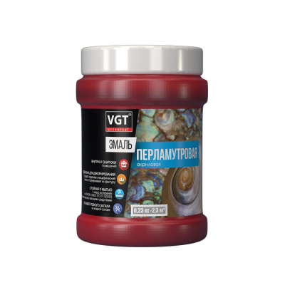 Эмаль VGT акриловая ВД-АК-1179 перламутровая графит 0,23кг (неморозостойкая)