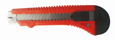 Нож со сменными лезвиями 18мм, металическая направляющая, PS пластик "Монтажник"