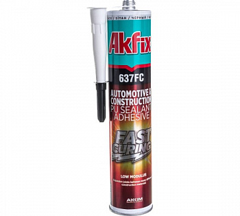 Akfix 637FC Герметик ПУ быстросохнущий 310мл Черный
