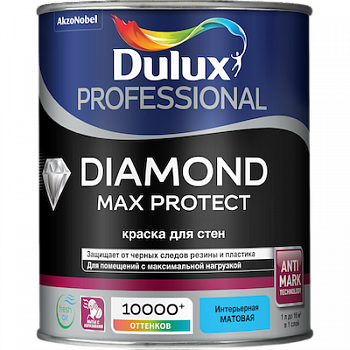 Краска DULUX Professional Diamond Max Protect матовая BW 1 л