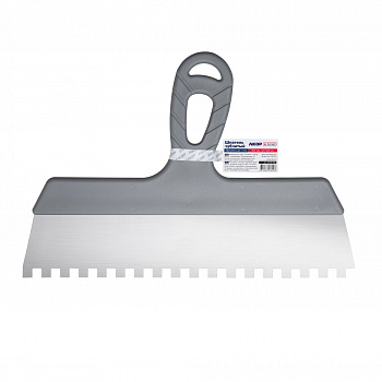 Шпатель зубчатый «Эксперт» из нержавеющей стали 300мм, 8х8мм