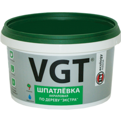 Шпатлевка по дереву белая 1кг VGT ЭКСТРА