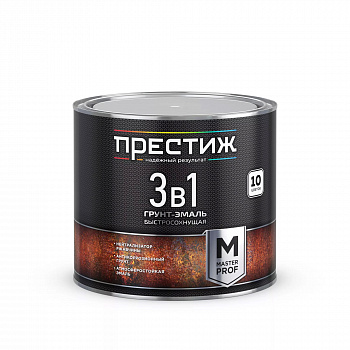 Грунт-эмаль по ржавчине ПРЕСТИЖ быстросохнущая графитовая серая RAL 7024 1,9кг