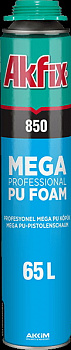 Akfix 850 Пена полиуретановая профессиональная MEGA 65л 850гр