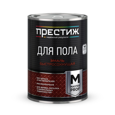 Эмаль ПРЕСТИЖ акриловая для пола коричневая 0,9кг