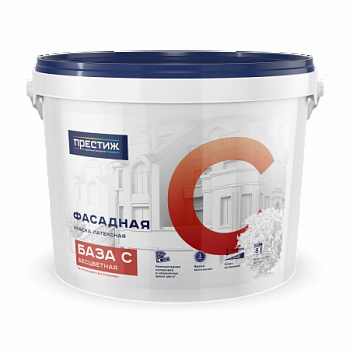 Краска Престиж ВД латексная фасадная База С 9 л